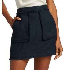 Cinq A Sept Jaycie Tweed Mini Skirt in Navy